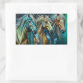 Sticker Rectangulaire Trio des chevaux (Sac)