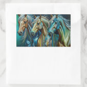 Sticker Rectangulaire Trio des chevaux (Sac)