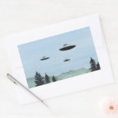 Sticker Rectangulaire Trio UFO (Enveloppe)