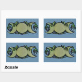 Sticker Rectangulaire Triple Moon Bloom – Symbole Botanique Wiccan (Feuille)