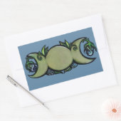 Sticker Rectangulaire Triple Moon Bloom – Symbole Botanique Wiccan (Enveloppe)