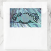 Sticker Rectangulaire Triple Moon Goddess Gaia Art Sorcière verte (Sac)