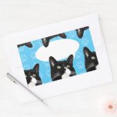 Sticker Rectangulaire Triple Trouble Chat Personnalisé Fun Art Design (Enveloppe)