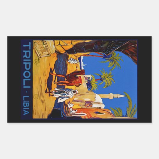 Sticker Rectangulaire Tripoli - Libia (Libye) (Devant)