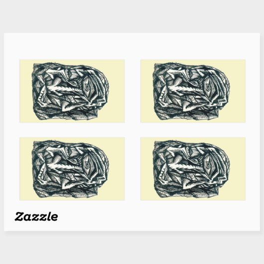 Sticker Rectangulaire Triumvirate (Feuille)