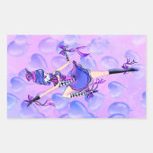 Sticker Rectangulaire Trixie le Clown - Ballons bleus  (Devant)