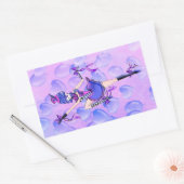 Sticker Rectangulaire Trixie le Clown - Ballons bleus  (Enveloppe)