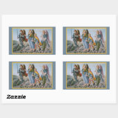 Sticker Rectangulaire Trois archanges et Tobias (M 017) (Feuille)