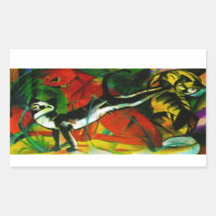 Sticker Rectangulaire Trois chats