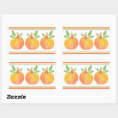 Sticker Rectangulaire Trois Citrouilles aquarelle 2 (Feuille)