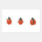 Sticker Rectangulaire Trois coccinelles 2013 (Devant)