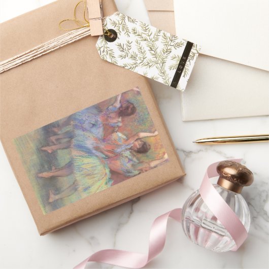 Sticker Rectangulaire Trois Danseuses d'Edgar Degas, Art de ballet vinta (Cadeaux)