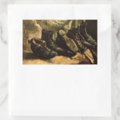 Sticker Rectangulaire Trois paires de chaussures de Vincent van Gogh (Sac)