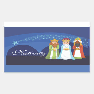 Sticker Rectangulaire Trois sages