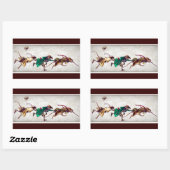 Sticker Rectangulaire Trois souris aveugles (Feuille)