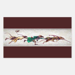 Sticker Rectangulaire Trois souris aveugles