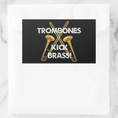 Sticker Rectangulaire Trombones Kick Brass ! (Sac)