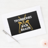 Sticker Rectangulaire Trombones Kick Brass ! (Enveloppe)