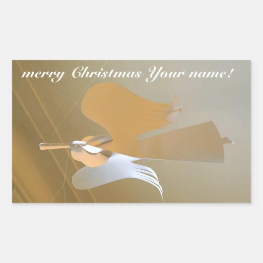 Sticker Rectangulaire Trompettes anges (Devant)