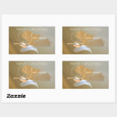 Sticker Rectangulaire Trompettes anges (Feuille)