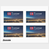 Sticker Rectangulaire Tromso Norvège (Feuille)