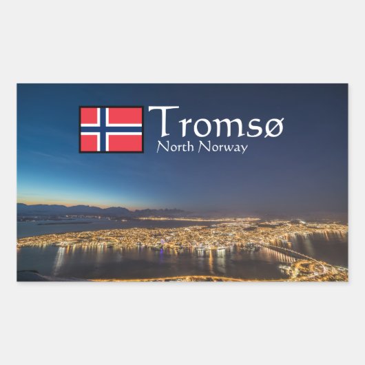 Sticker Rectangulaire Tromso Norvège (Devant)