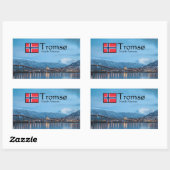 Sticker Rectangulaire Tromso Norvège (Feuille)