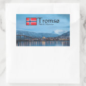 Sticker Rectangulaire Tromso Norvège (Sac)