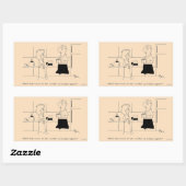 Sticker Rectangulaire Trop de café (Feuille)