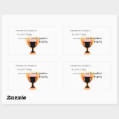 Sticker Rectangulaire Trophée de participation (Feuille)