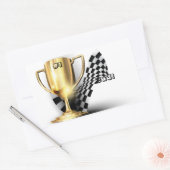 Sticker Rectangulaire Trophée d'or simple père Fête des pères (Enveloppe)