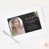 Sticker Rectangulaire Tropical Black Gold Arch Grad Photo Graduation (Enveloppe)