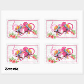 Sticker Rectangulaire Tropical Toucan Love (Feuille)