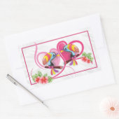Sticker Rectangulaire Tropical Toucan Love (Enveloppe)