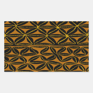 Sticker Rectangulaire Tropical tribal mers du Sud tapa