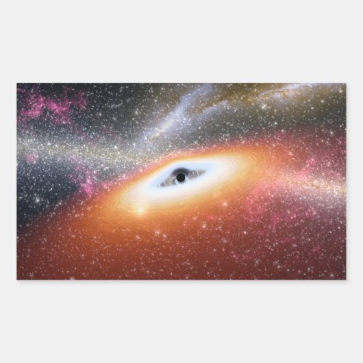 Sticker Rectangulaire Trou noir massif de la NASA (Devant)