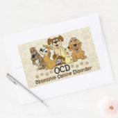 Sticker Rectangulaire Trouble de la canine Obsessive de l'OCD (Enveloppe)