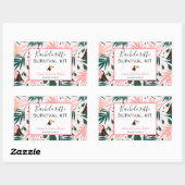 Sticker Rectangulaire Trousse de Survie pour l'Enterrement de Vie de Jeu (Feuille)