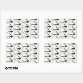Sticker Rectangulaire Trout, basse et crappie trois poissons favoris squ (Feuille)
