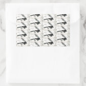 Sticker Rectangulaire Trout, basse et crappie trois poissons favoris squ (Sac)