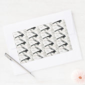 Sticker Rectangulaire Trout, basse et crappie trois poissons favoris squ (Enveloppe)