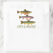 Sticker Rectangulaire Trout Catch and Release (Sac)