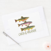 Sticker Rectangulaire Trout Catch and Release (Enveloppe)