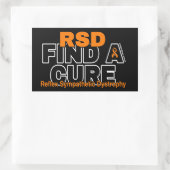 STICKER RECTANGULAIRE TROUVER UN TRAITEMENT/BOLD...RSD (Sac)