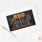 STICKER RECTANGULAIRE TROUVER UN TRAITEMENT/BOLD...RSD (Enveloppe)