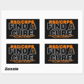 STICKER RECTANGULAIRE TROUVER UNE CURE/BOLD...RSD/CRPS (Feuille)