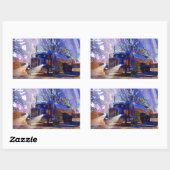 Sticker Rectangulaire Truckers Tanker Camion transport lourd Cadeau (Feuille)
