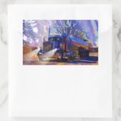 Sticker Rectangulaire Truckers Tanker Camion transport lourd Cadeau (Sac)
