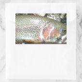 Sticker Rectangulaire Truite arc-en-ciel (Sac)
