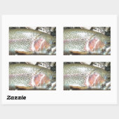 Sticker Rectangulaire Truite arc-en-ciel (Feuille)